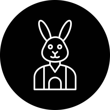 Tavşan. Web simgesi basit illüstrasyon 