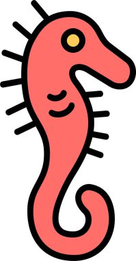 Deniz atı simgesi vektör illüstrasyonu