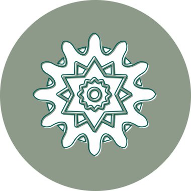 Mandala 'nın basit vektör çizimi, kutsal geometri kavramı