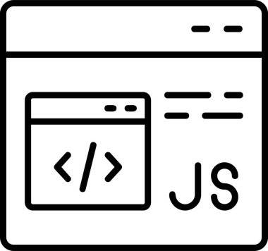 Js Dosya Web simgesi vektör illüstrasyonu