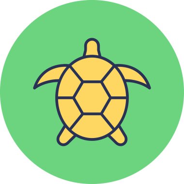 Kaplumbağa. Web simgesi basit illüstrasyon