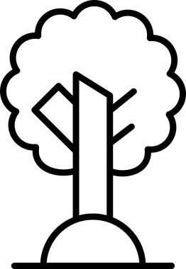 Ağaçlar. Web simgesi basit illüstrasyon