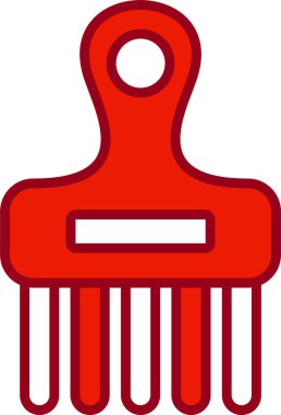 saç tarak ikonu vektör illüstrasyonu  