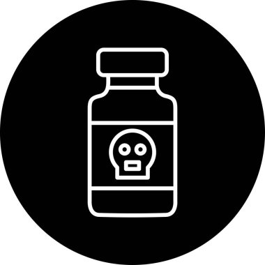 Zehirli simgenin basit vektör illüstrasyonu