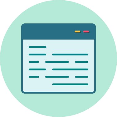 Yazı web simgesi, vektör illüstrasyonu