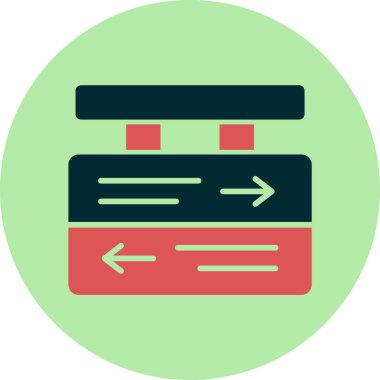 Yönlü İşaret Web simgesi vektör çizimi