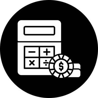 Hesaplama. Web simgesi basit illüstrasyon