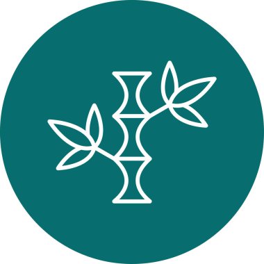 Bambu bitki simgesinin vektör illüstrasyonu 