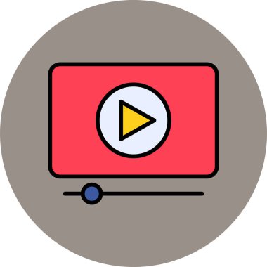 Video oynatıcı. soyut basit ağ simgesi