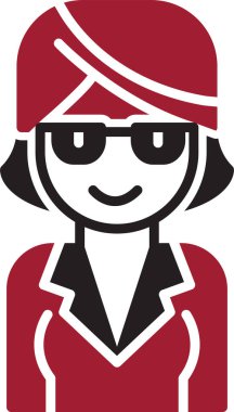 Denetleyici avatar simgesi vektör illüstrasyonu 