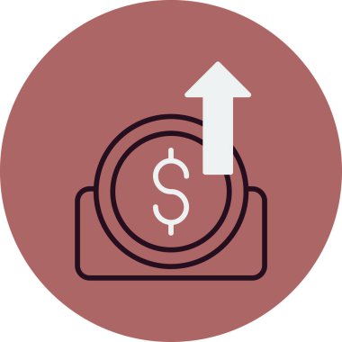 Ekonomik Kriz web simgesi vektör illüstrasyonu