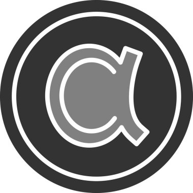 Alfa. Web simgesi basit tasarım