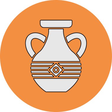 Vazo. Web simgesi basit illüstrasyon