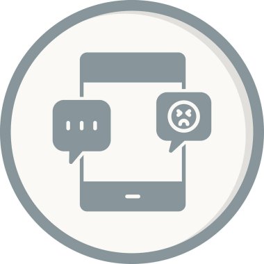 Web platformları için bir sohbet simgesinin soyut grafik tasarımı.