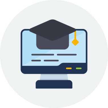 Öğrenmek. Web simgesi vektör illüstrasyonu