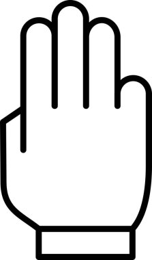 El hareketi simgesi, vektör illüstrasyonu