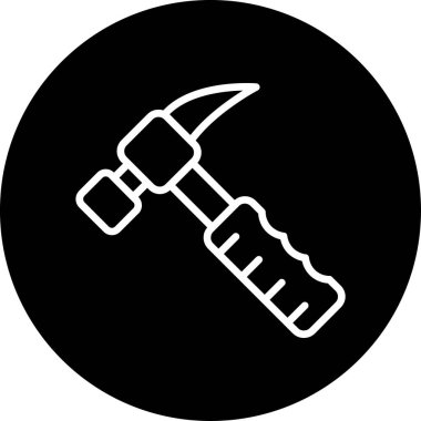 Çekiç ağı simgesi, basit vektör illüstrasyonu 