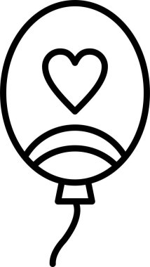 balon ikon vektör illüstrasyonu