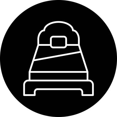 Tek Yatak Web ikonu vektör illüstrasyonu                         