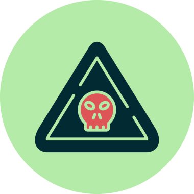 kafatası simgesi Tehlike İmza vektör çizimi