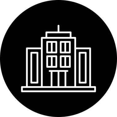 bina simgesi, vektör illüstrasyonu basit tasarım 