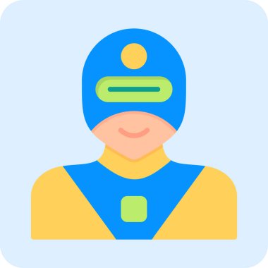 Süper kahraman ağ simgesi, vektör illüstrasyonu