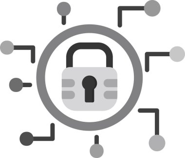 Kilit. Web simgesi basit illüstrasyon  