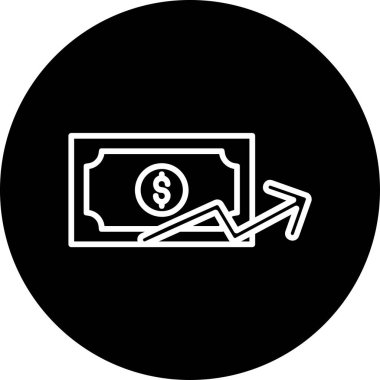 Basit para birimi. Ağ simgesi. resimleme