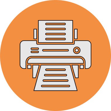 Yazıcı, web simgesi basit illüstrasyon