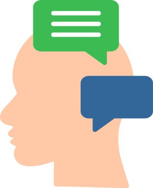 Özel konuşma. Web simgesi basit illüstrasyon