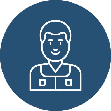 erkek avatar simge vektör çizim 