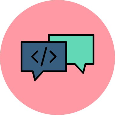 Sohbet mesajı vektör illüstrasyonu