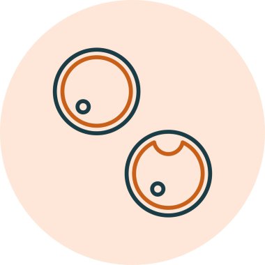 Beyaz Arkaplanda Klorella Vulgaris Vektör Simgesi İzole Edildi  