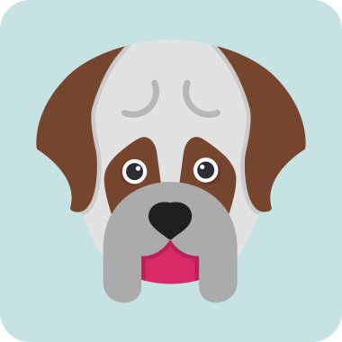 Boxer köpek simgesi vektör illüstrasyonu