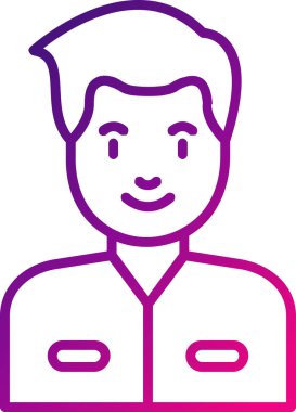 erkek avatar simge vektör çizim 