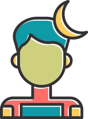 Uykusuzluk web simgesi, vektör illüstrasyonu    