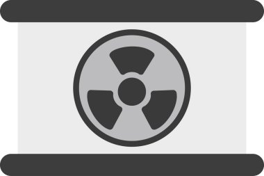 Nükleer. Web simgesi basit illüstrasyon