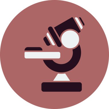 Mikroskop. Web simgesi basit illüstrasyon