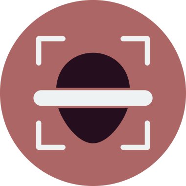 Yüz Kimliği Web simgesi vektör çizimi