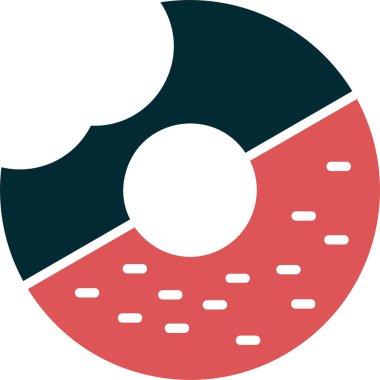 donut. Web simgesi basit illüstrasyon