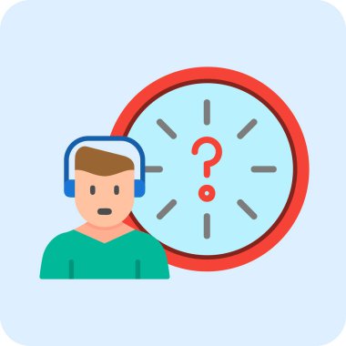 Zaman Yönetimi. Web simgesi basit illüstrasyon