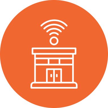 Akıllı ev. Web simgesi basit tasarım