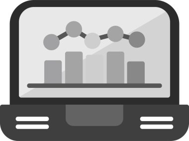 Analiz grafiği simgesi web simgesi basit illüstrasyon
