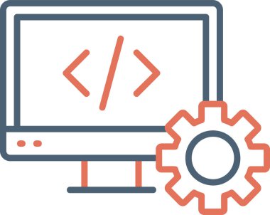 Web geliştirme simgesi, vektör illüstrasyonu basit tasarım