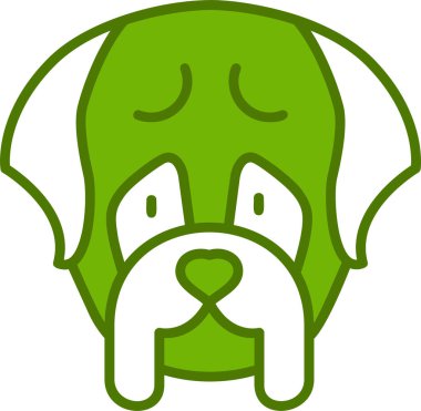 Boxer köpek simgesi vektör illüstrasyonu