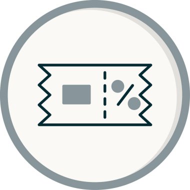 İndirim Coupon etiketi vektör illüstrasyonu