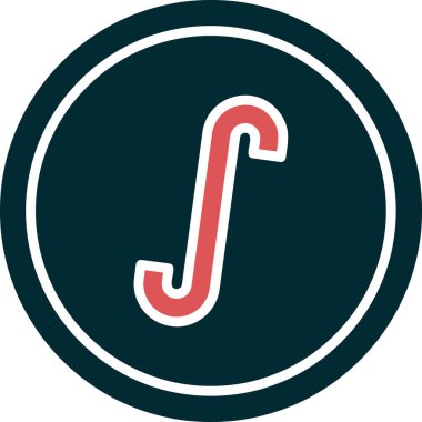 İntegral vektör simgesi, illüstrasyon 