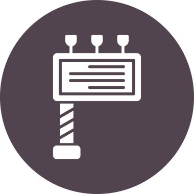 reklam panosu simgesi, vektör illüstrasyonu basit tasarım