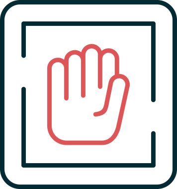 Dur tabelası. Web simgesi basit illüstrasyon