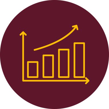 işletme büyüme grafiği vektör simgesi